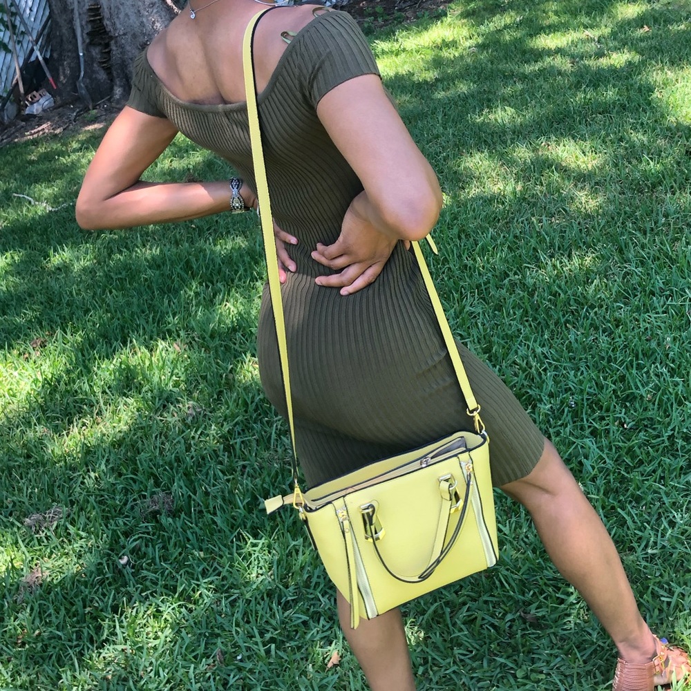 Camo Green Fitted Dress